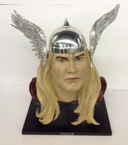 Thor Bust by Alex Ross: Thor Life Size Bust by Alex Ross. Item Comes Not Come with Original Box. Item Is Numbered, but the First Number is Smudged. Reads Something 4 of 430.