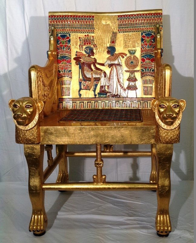 Full Scale Replica of King Tut Throne Chair: Full Scale Replica of King Tut Throne Chair.