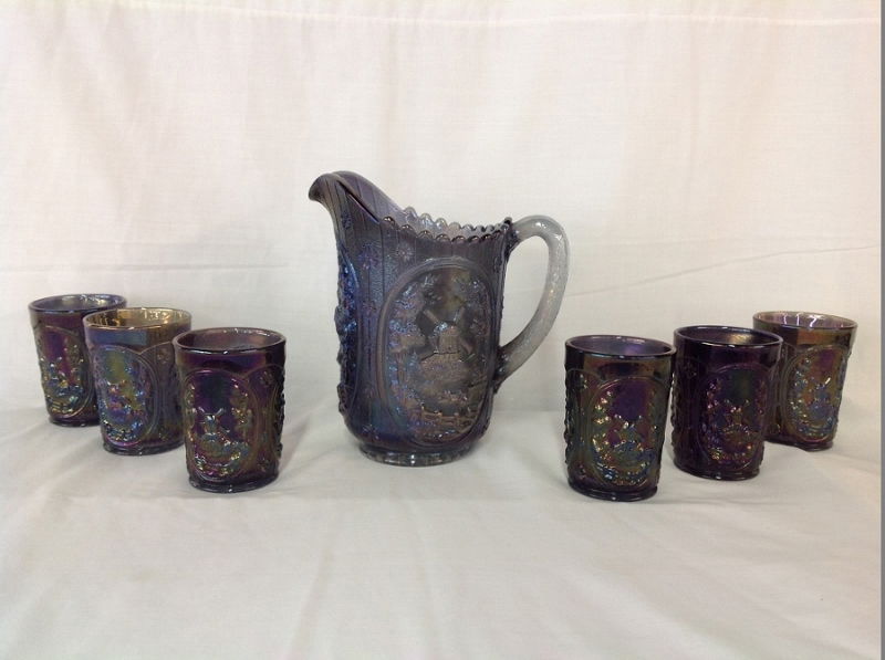 Imperial Glass Charcoal Windmill Water Pitcher Set (1 of 4)