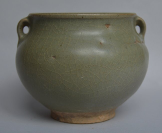 Song Ming Dynasty Longquan 2 Handle Jar (1 of 5)