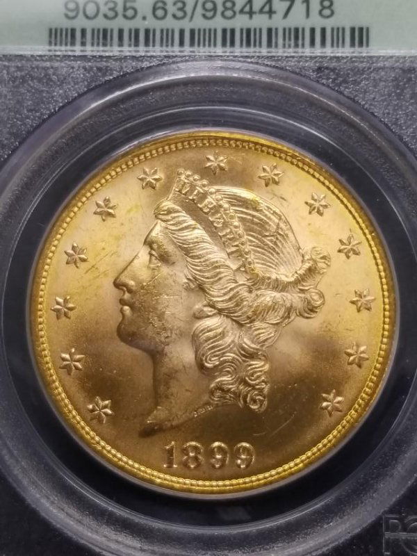 1899 Liberty Head $20 Gold Coin PCGS MS63 (1 of 4)