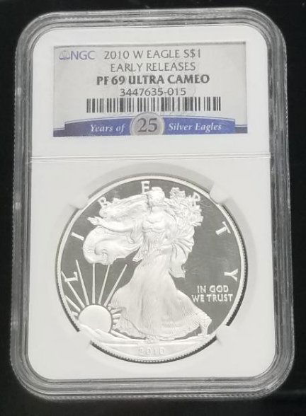 2010-W American Silver Eagle NGC PF69 Ultra Cameo (1 of 5)
