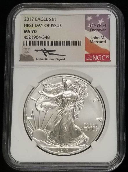 2017 $1 Silver Eagle NGC MS70 First Day of Issue (1 of 4)