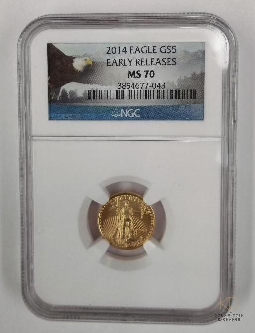 2014 1/10 oz $5 American Gold Eagle - NGC MS70 (1 of 3)