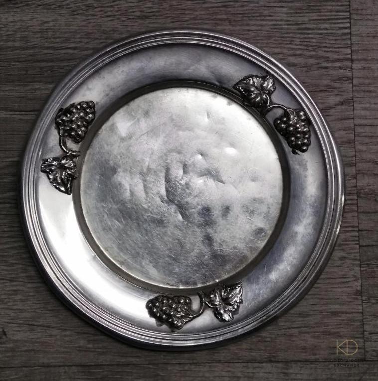 Judaica Esco Sterling Kiddush Cup Plate Silver 925