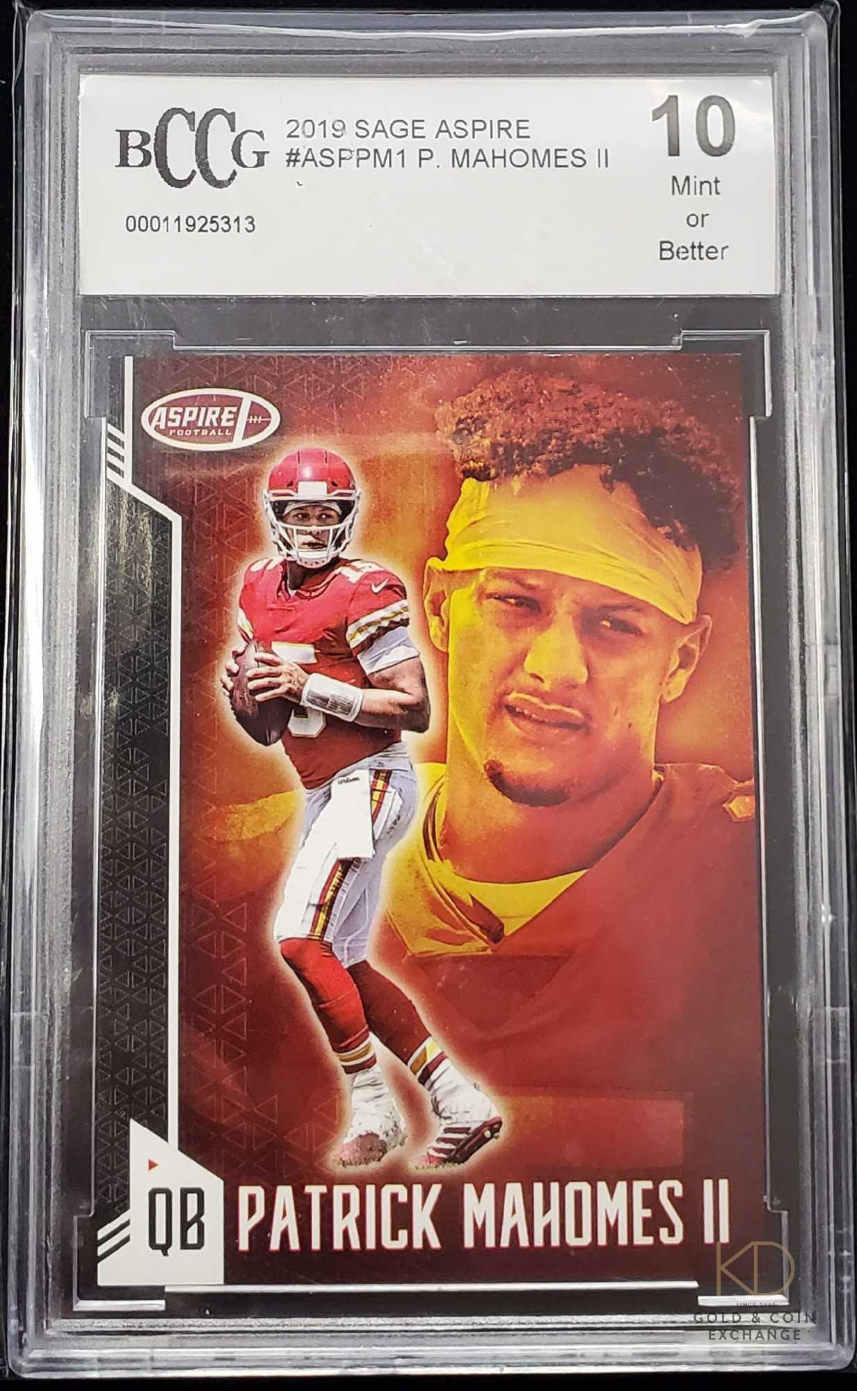 2019 Sage Aspire #ASPPM1 Patrick Mahomes II BCCG MINT (1 of 2)