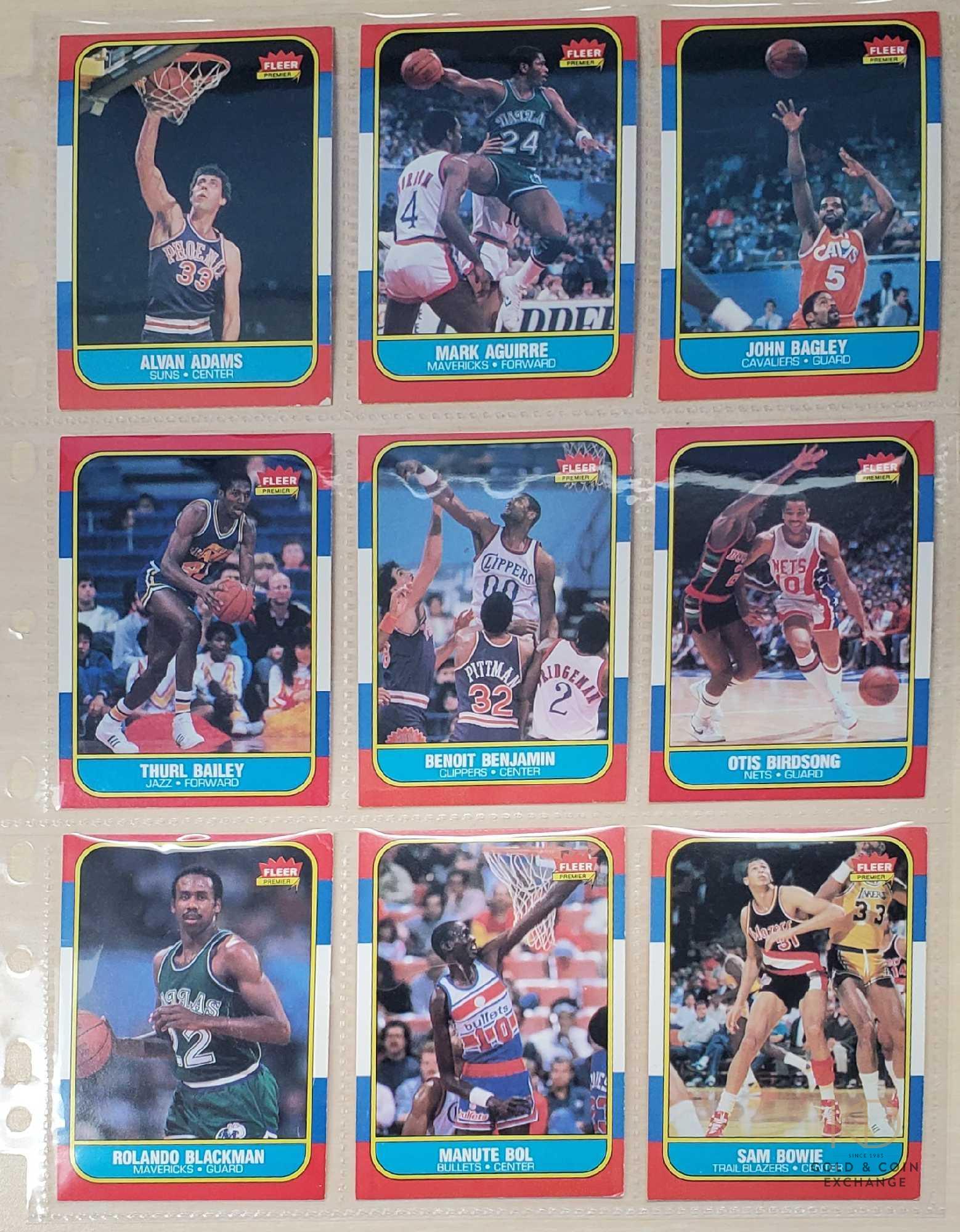 Lot (18) 1986 Fleer NBA Cards (1 of 4)