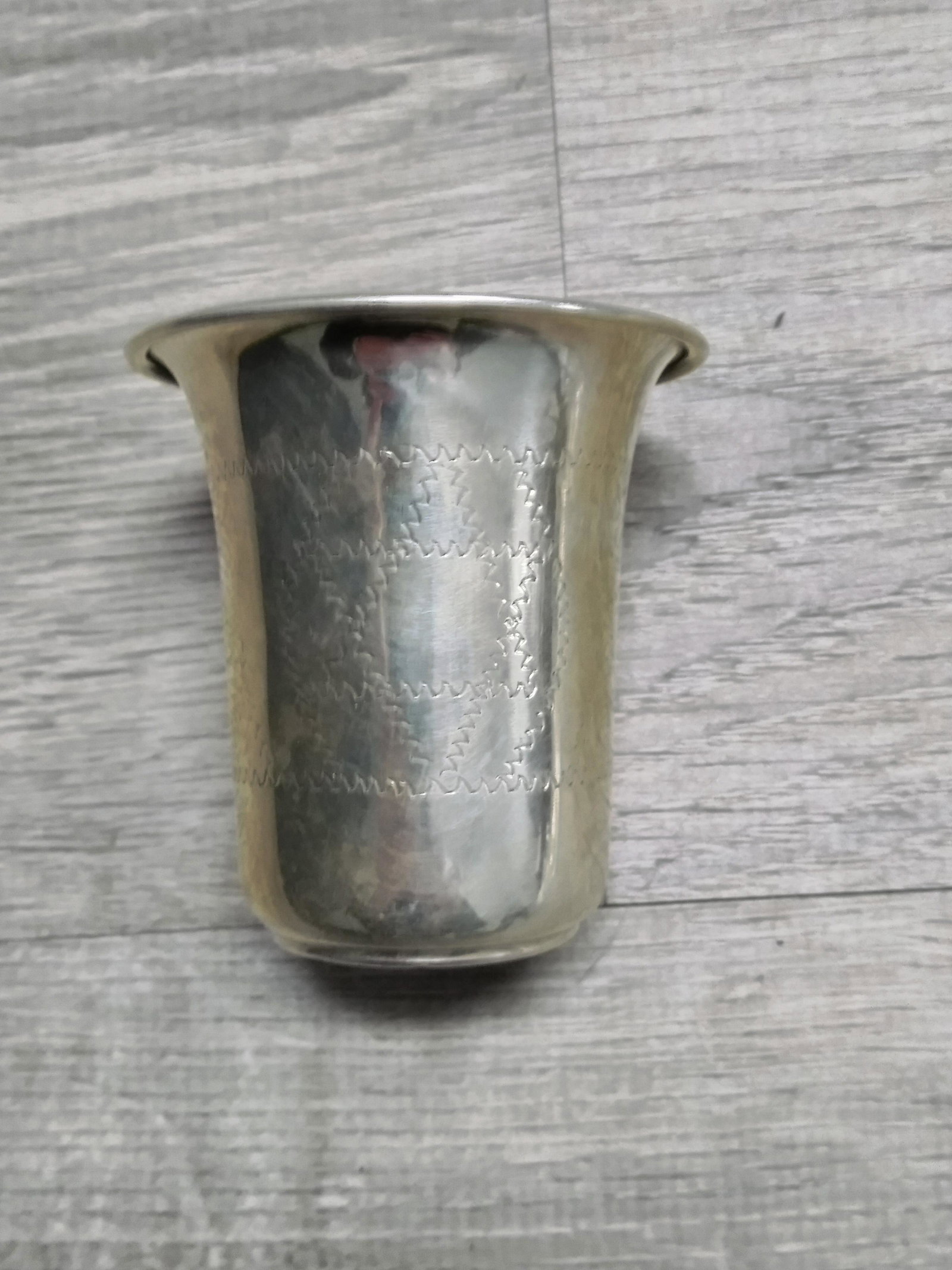 Judaica Sterling Kiddush Cup Ornate Design Silver 925 (1 of 2)
