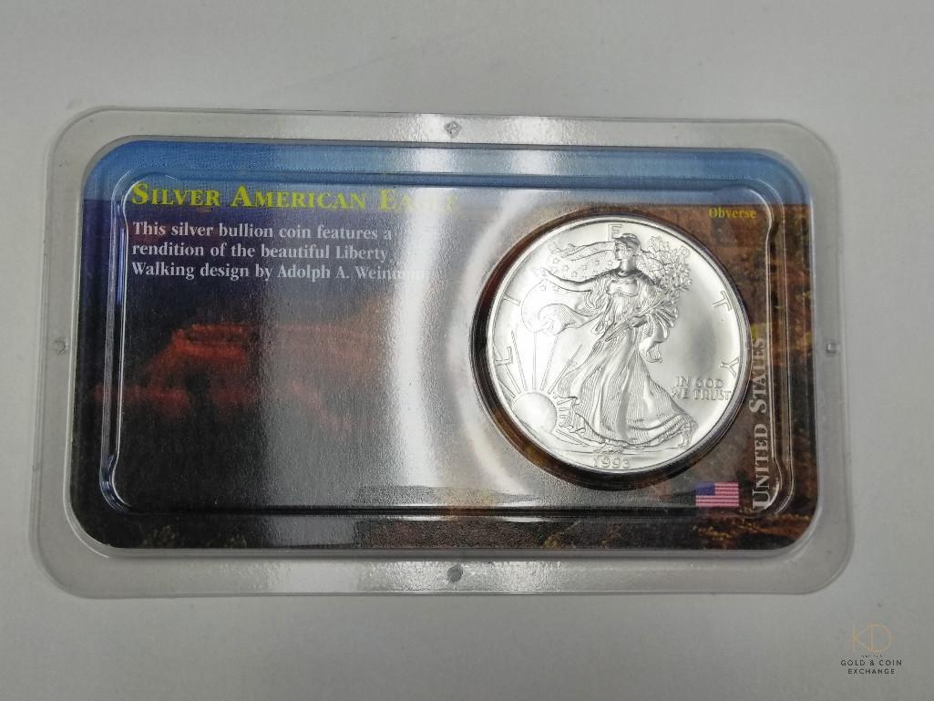 1993 1 oz American Silver Eagle BU - Littleton (1 of 3)