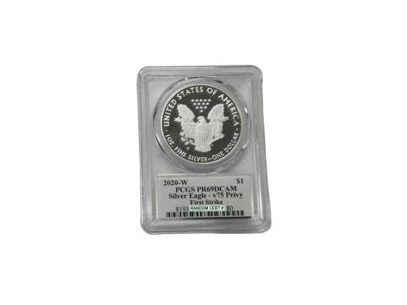 2020-W Silver Eagle PCGS PR69 DCAM 1ST DAY OF ISSUE v75 (1 of 2)