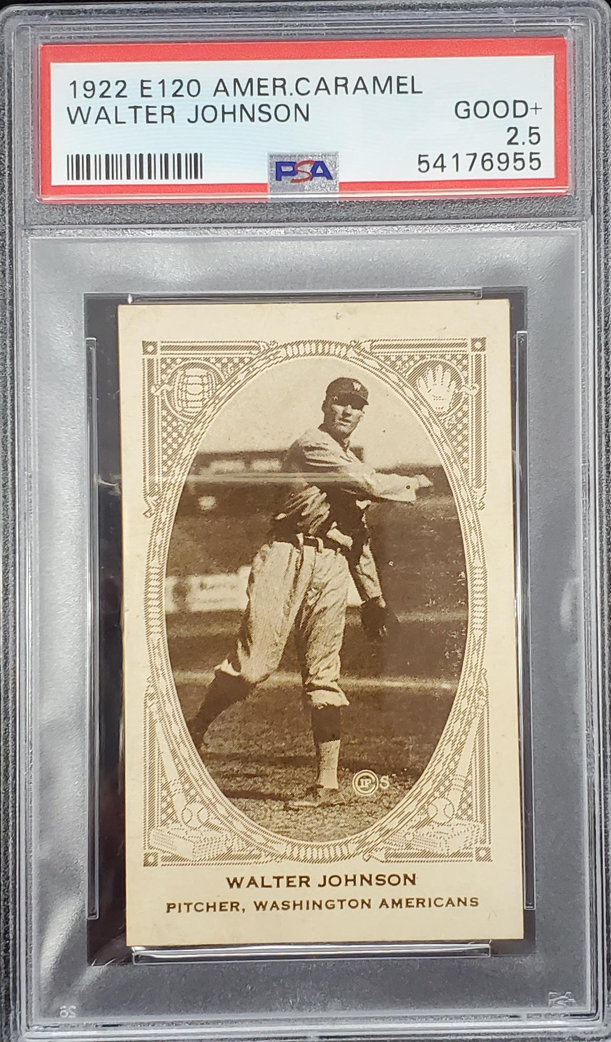 1922 E120 American Caramel Walter Johnson PSA-2.5 (1 of 2)