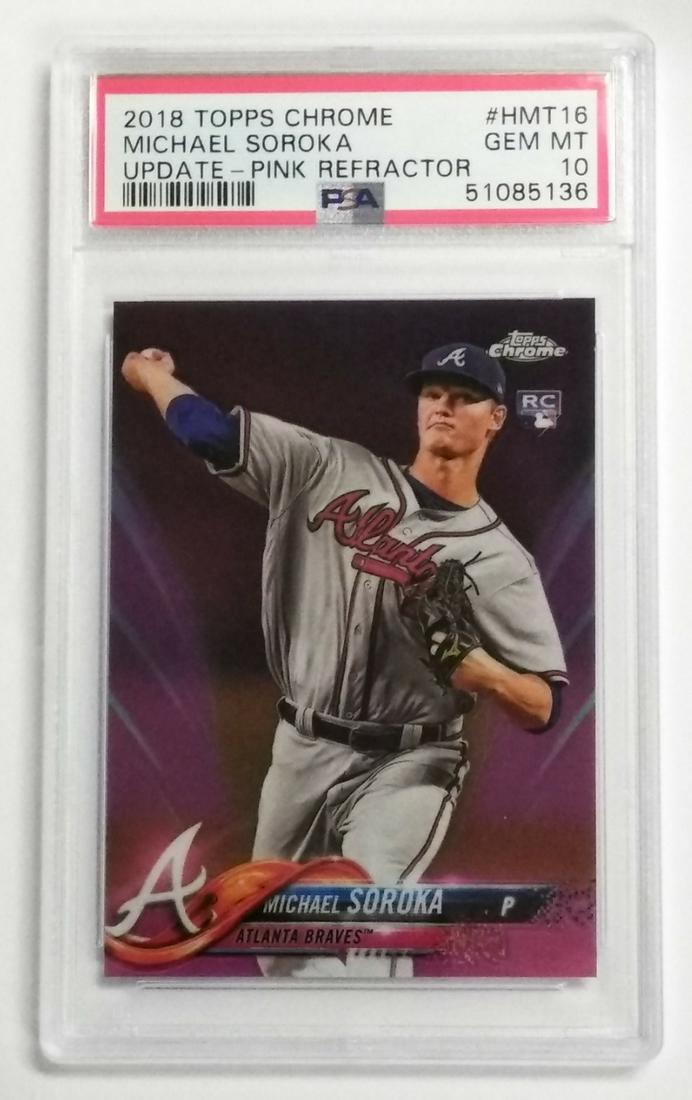 2018 Topps Chrome Update #Hmt16 Michael Soroka pink (1 of 2)