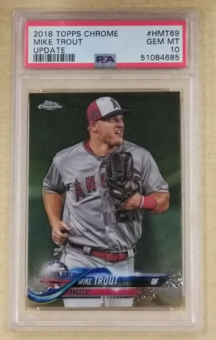 2018 TOPPS CHROME UPDATE #HMT69 MIKE TROUT PSA10 (1 of 2)