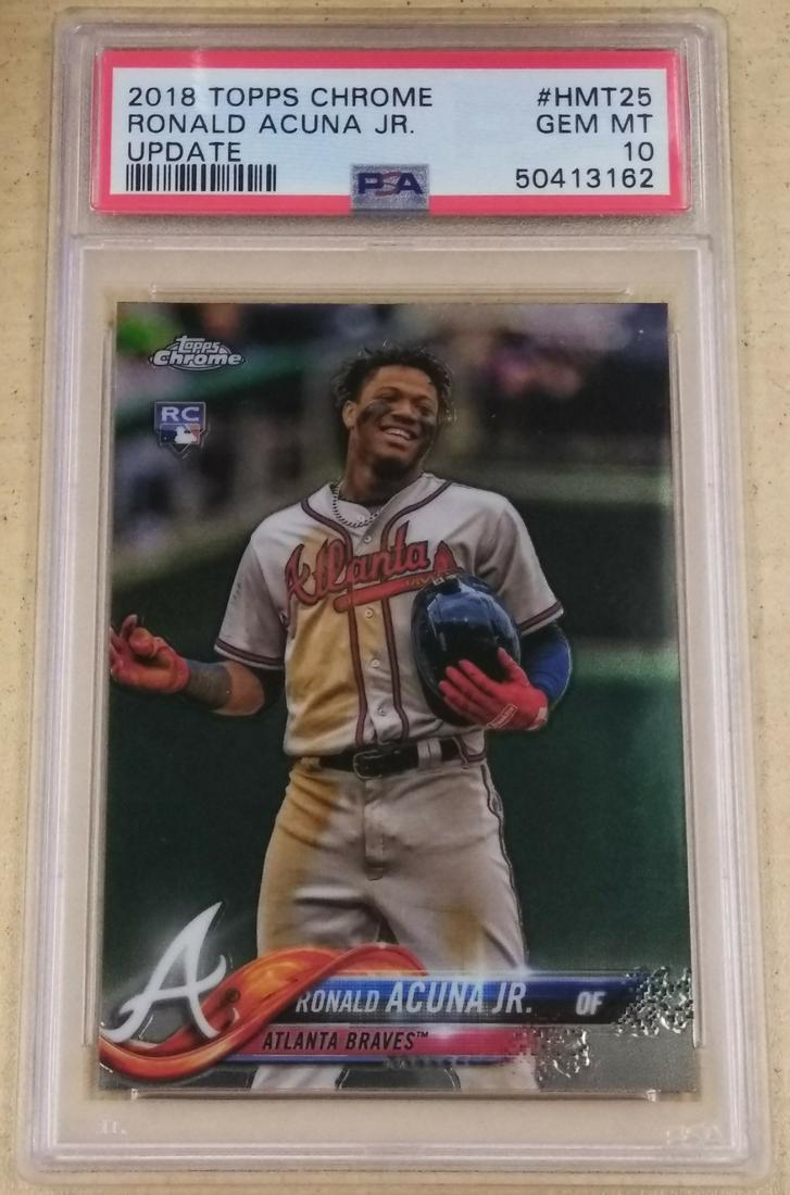 2018 Topps chrome update #Hmt25 Ronald Acuna jr PSA10 (1 of 2)