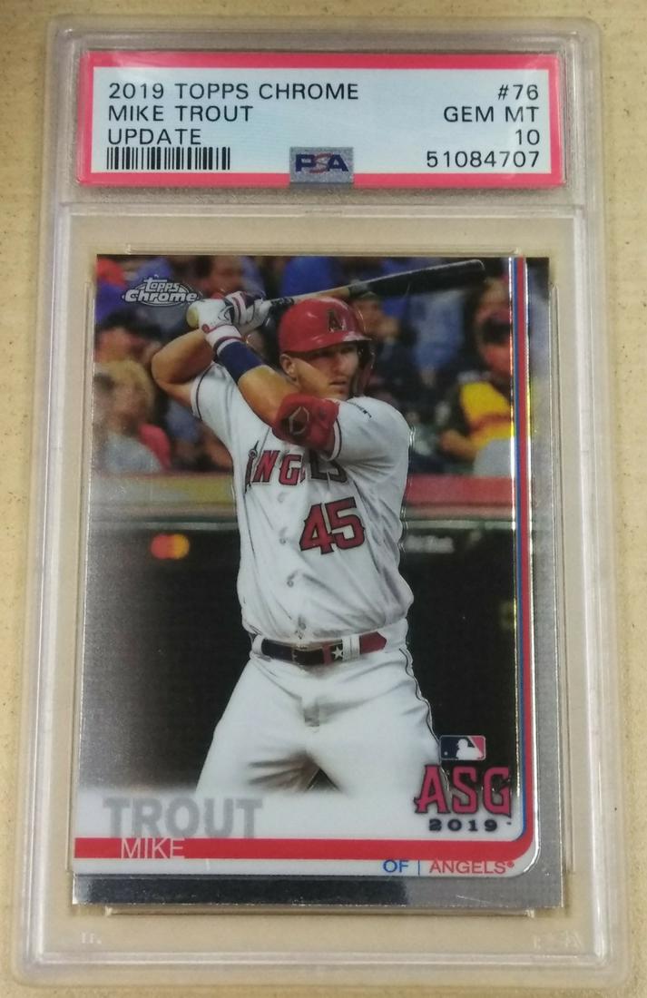 2019 Topps Chrome Update #76 Mike Trout Psa10 (1 of 2)