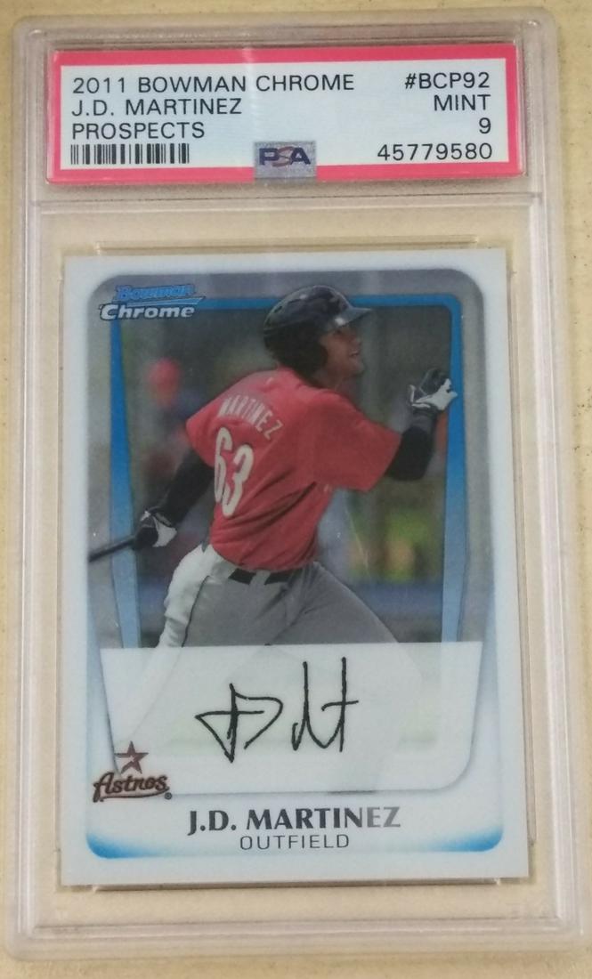 2011 Bowman Chrome prospects #BCP92 J.D. Martinez PSA9 (1 of 2)