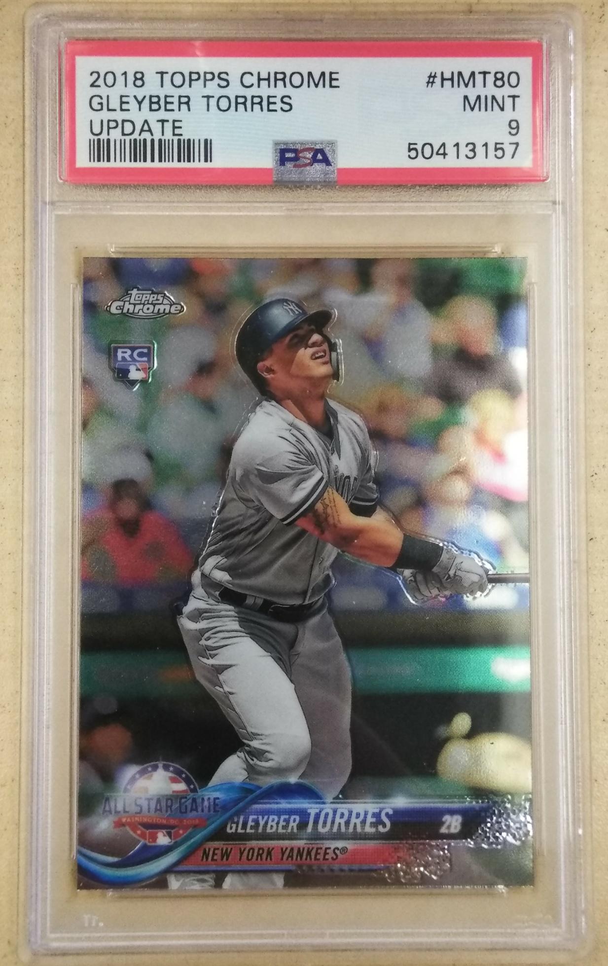 2018 Topps Chrome Update #Hmt80 Gleyber Torres PSA9 (1 of 2)
