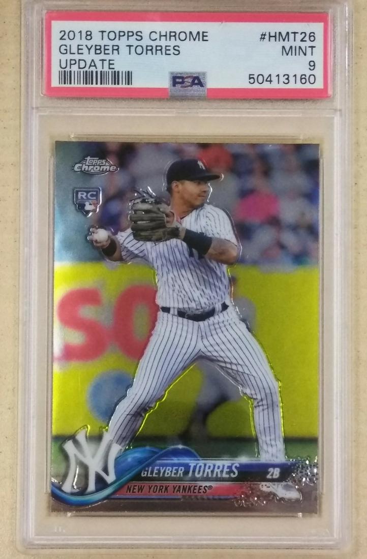 2018 Topps Chrome Update #Hmt26 Gleyber Torres PSA9 (1 of 2)