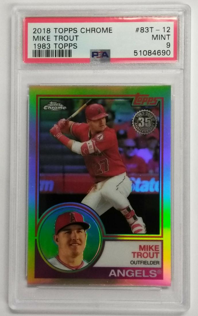 2018 Topps Chrome #83t-12 Mike Trout 1983 Topps PSA9 (1 of 2)