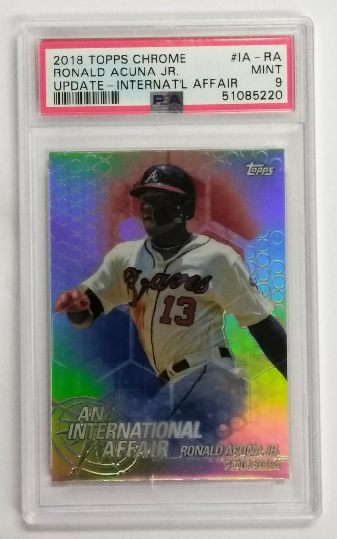 2018 Topps Chrome Update #IA-RA Ronald Acuna jr PSA9 (1 of 2)