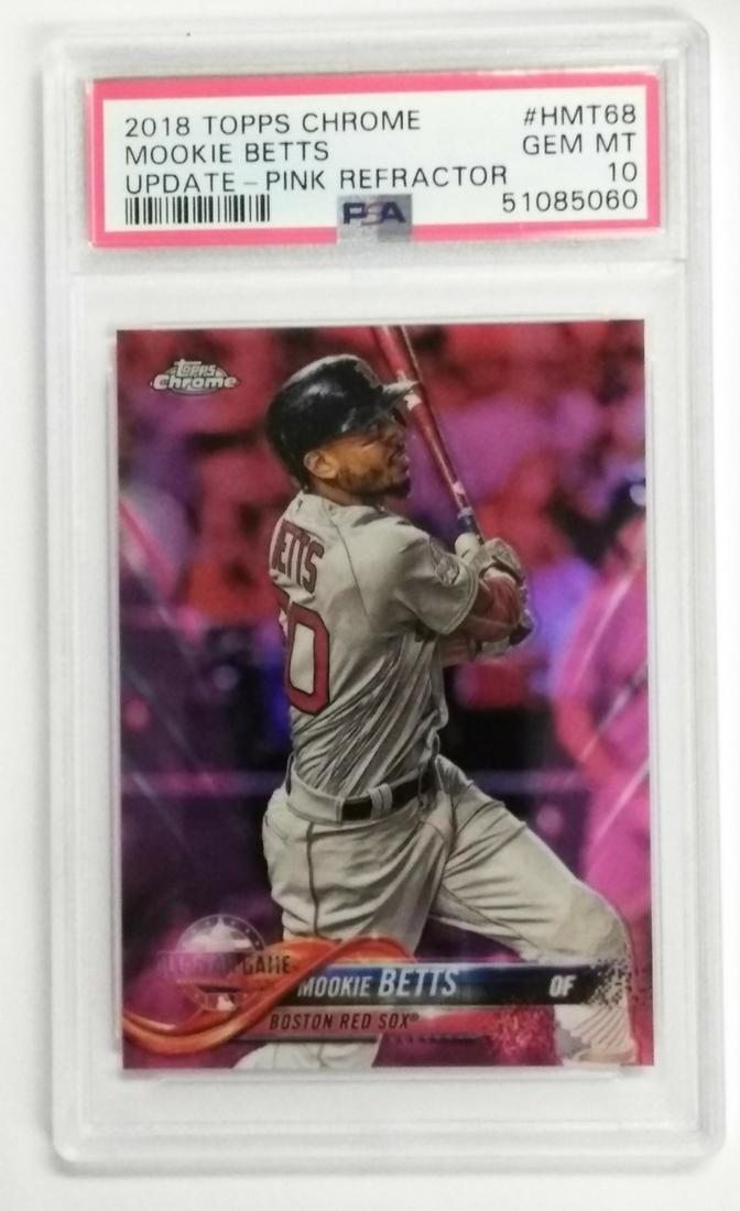 2018 Topps Chrome Update #Hmt68 Mookie Betts Pink PSA10 (1 of 2)