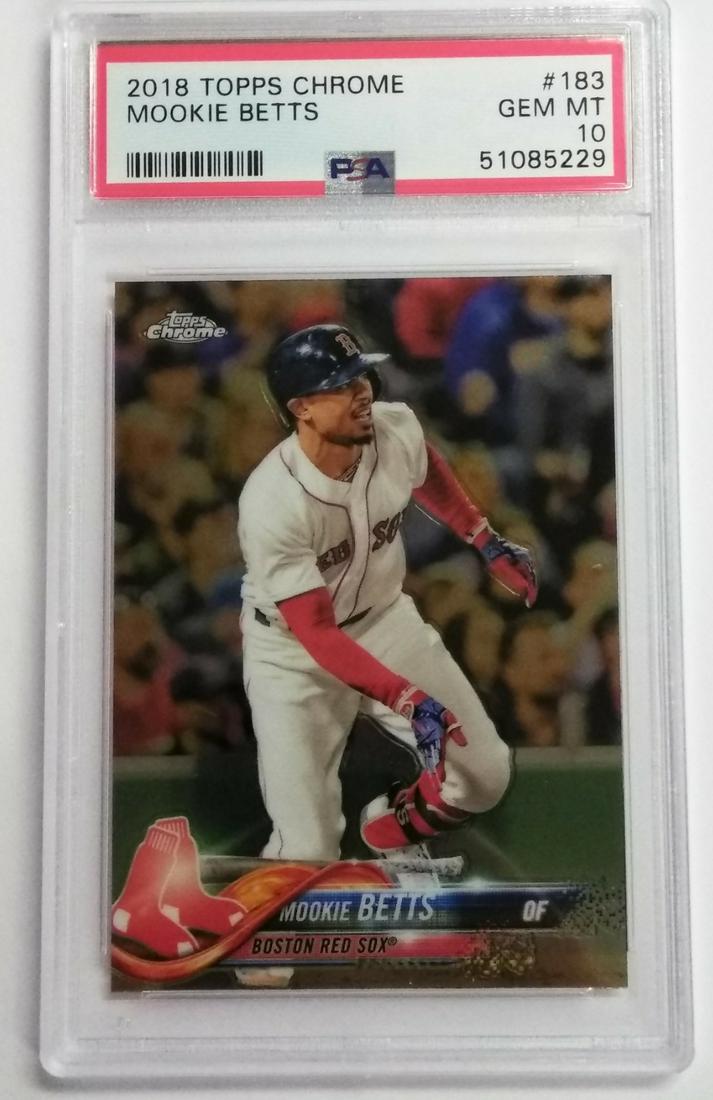 2018 Topps Chrome #183 Mookie Betts PSA10 (1 of 2)