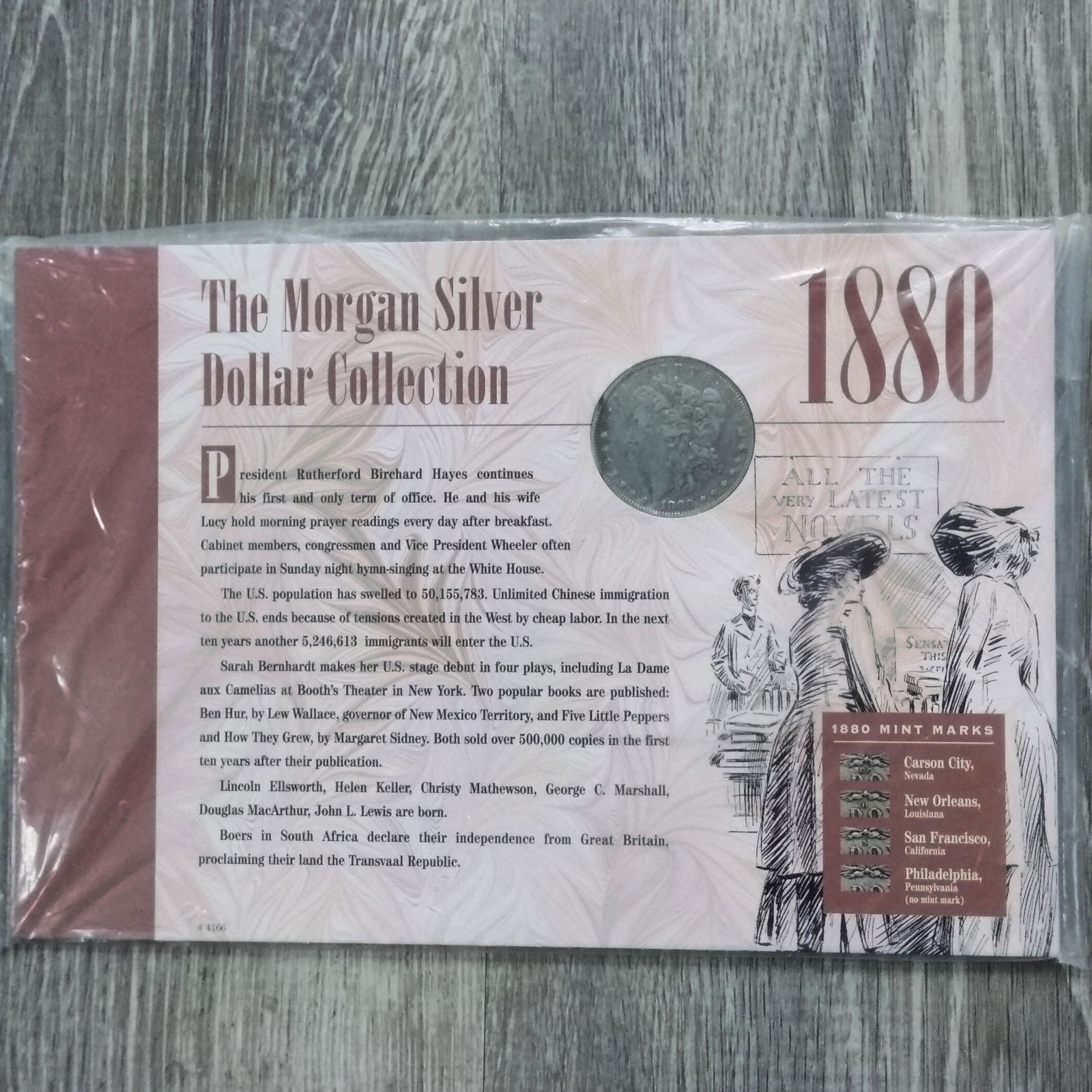 1880 Morgan *90% Silver* Dollar in a Card (1 of 3)