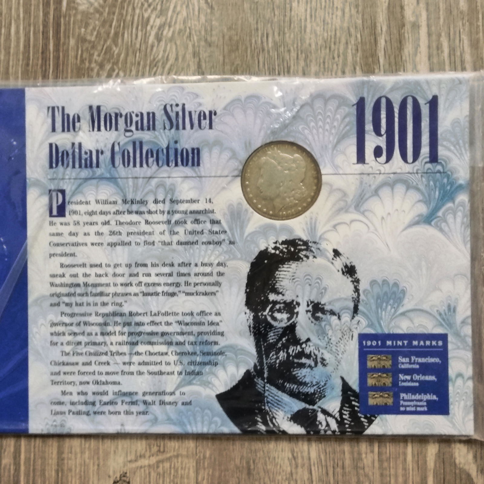 1901-O Morgan *90% Silver* Dollar in a Card (1 of 3)