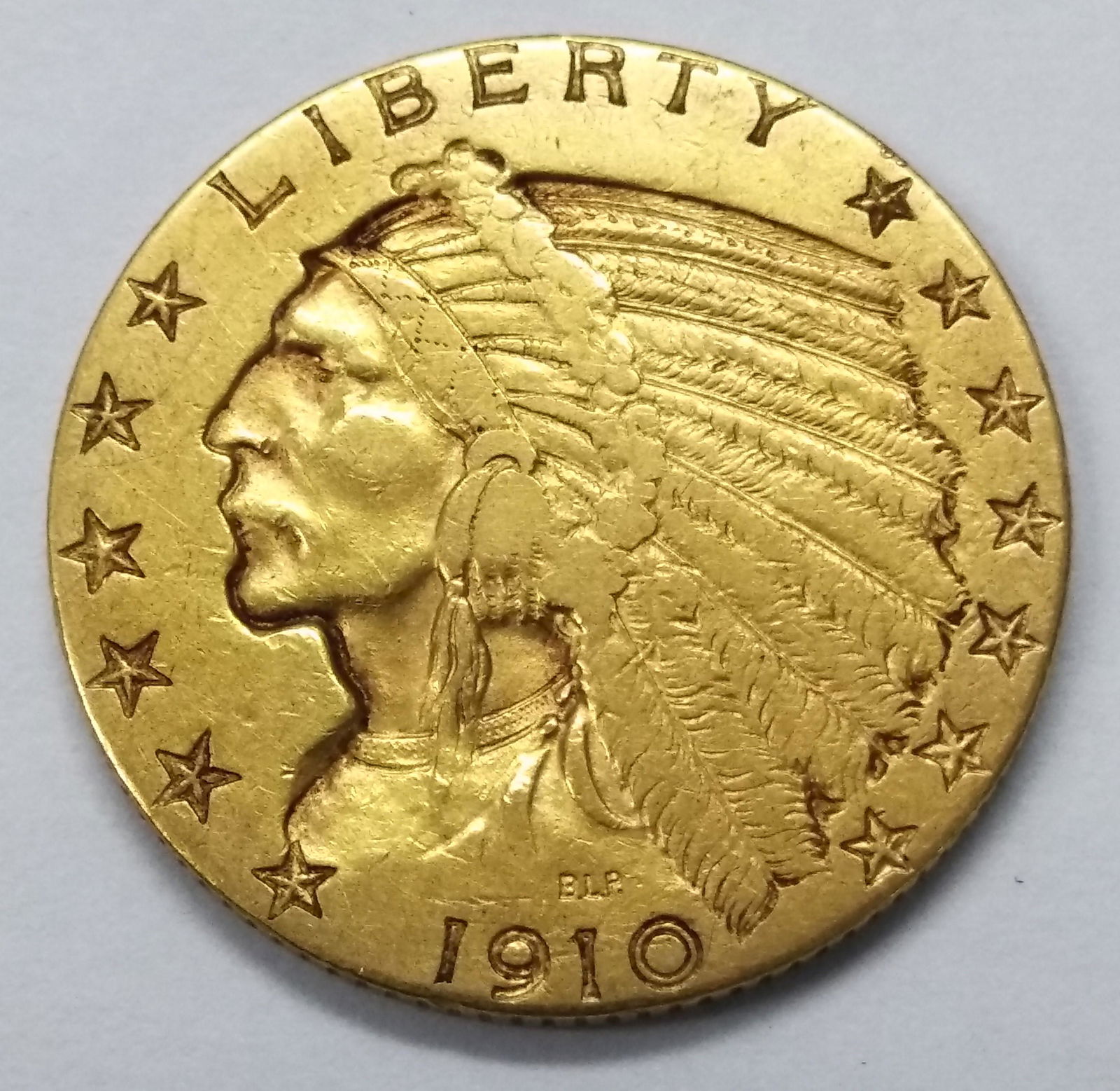 1910-S Indian Head Gold $5 Half Eagle (1 of 2)