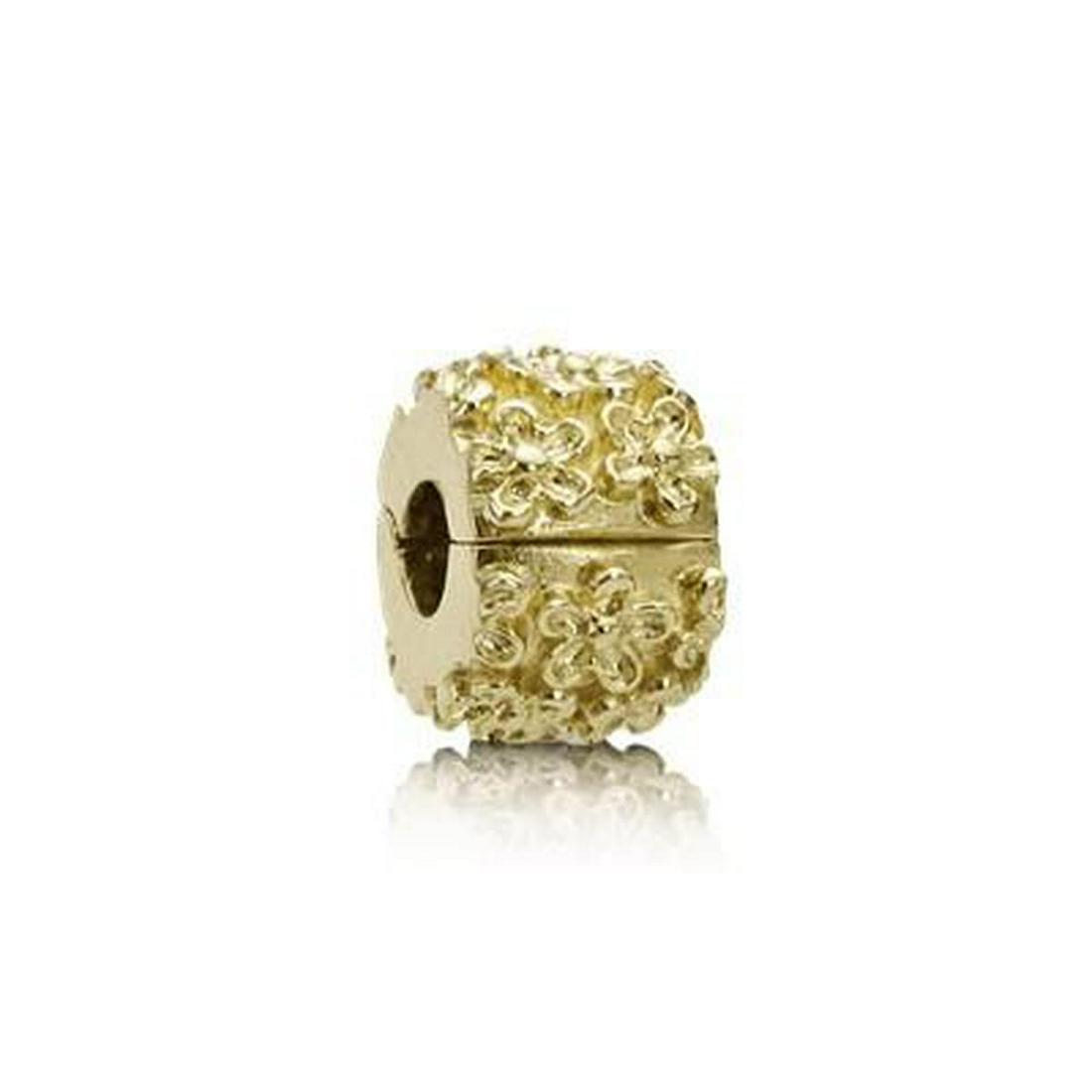Pandora gold shop flower clip