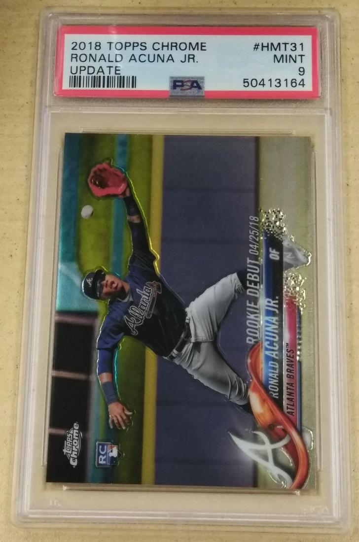 2018 Topps chrome Update #Hmt31 Ronald Acuna jr  PSA9 (1 of 2)