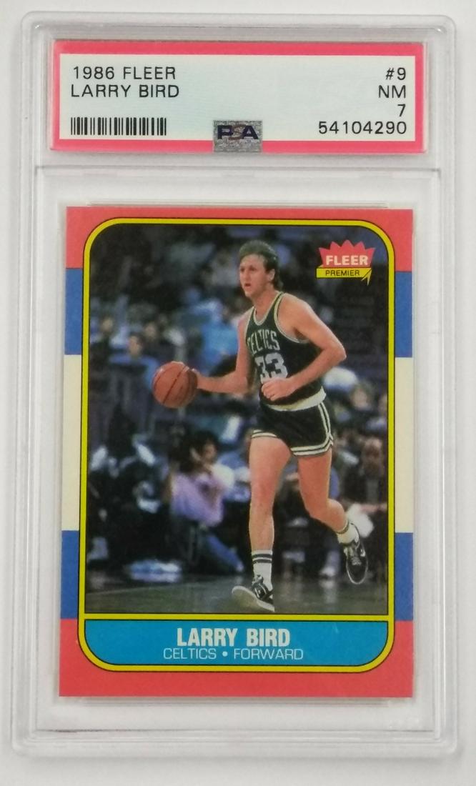 1986 Fleer #9 Larry Bird PSA7 (1 of 2)