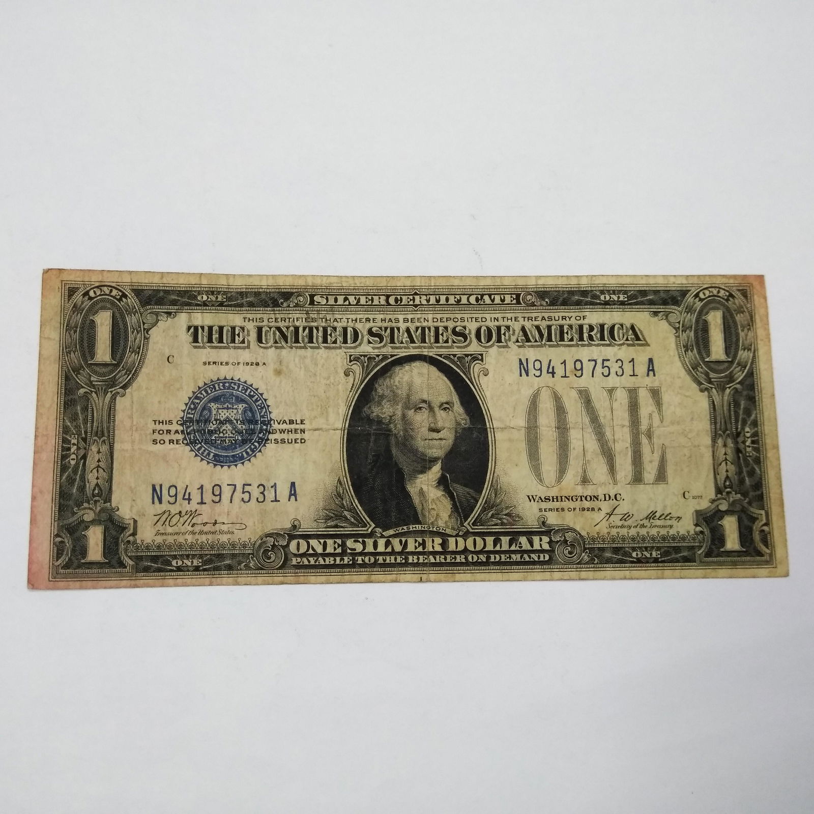 Series of 1928-A $1 **Funny Back** Silver Certificate (1 of 2)