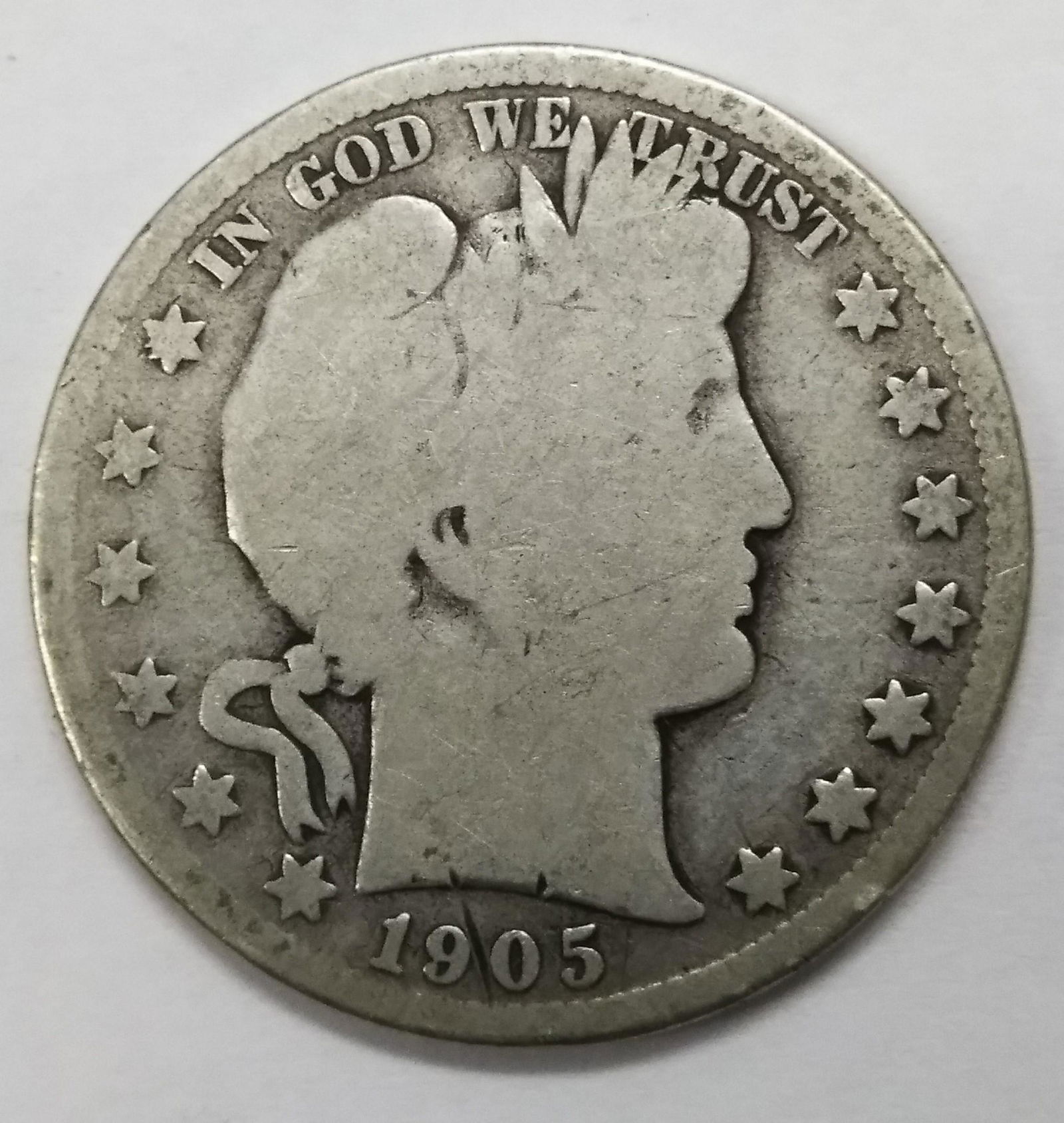 1905-S Barber Half Dollar G Condition (1 of 2)