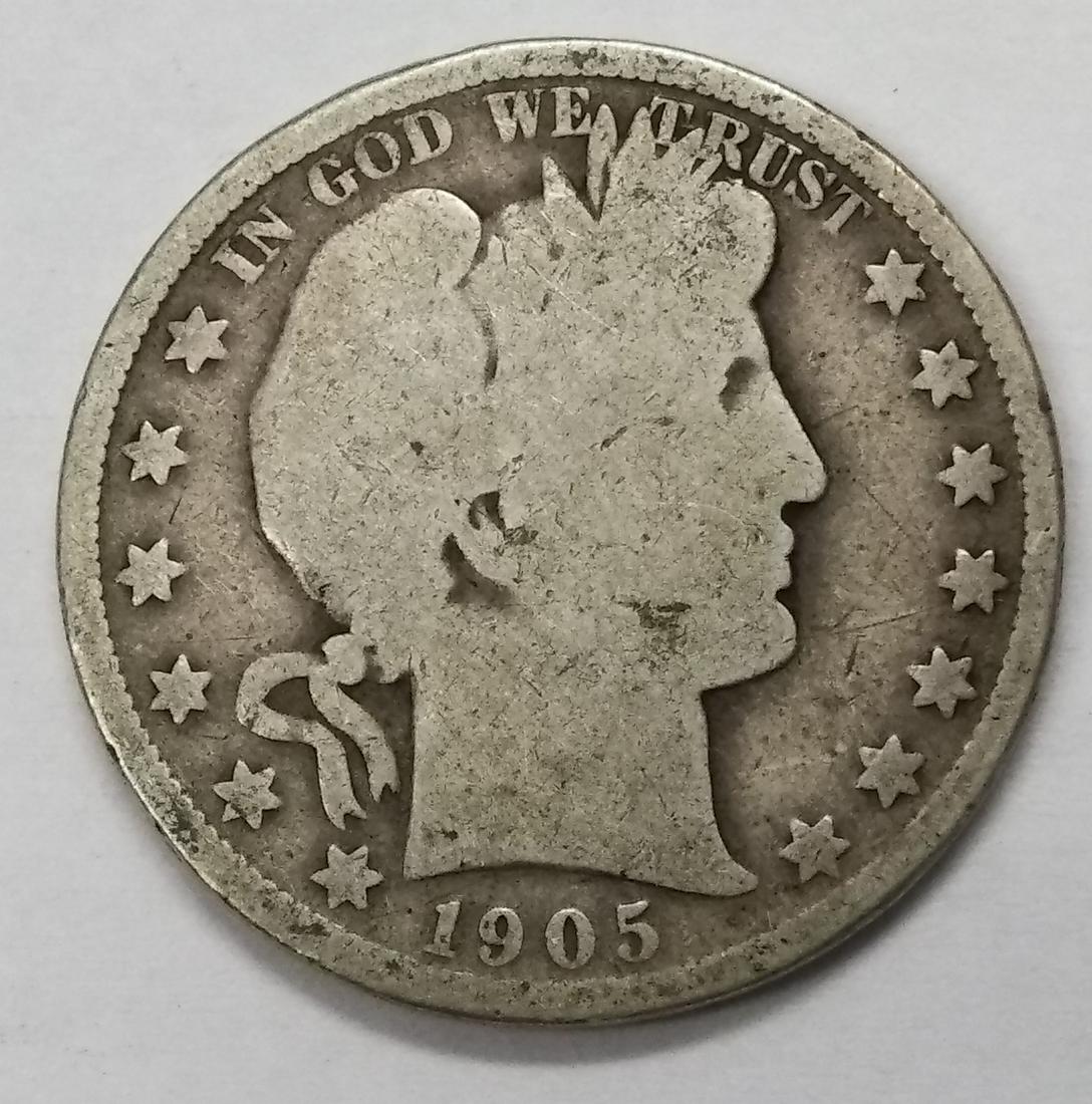 1905-O Barber Half Dollar G Condition (1 of 2)