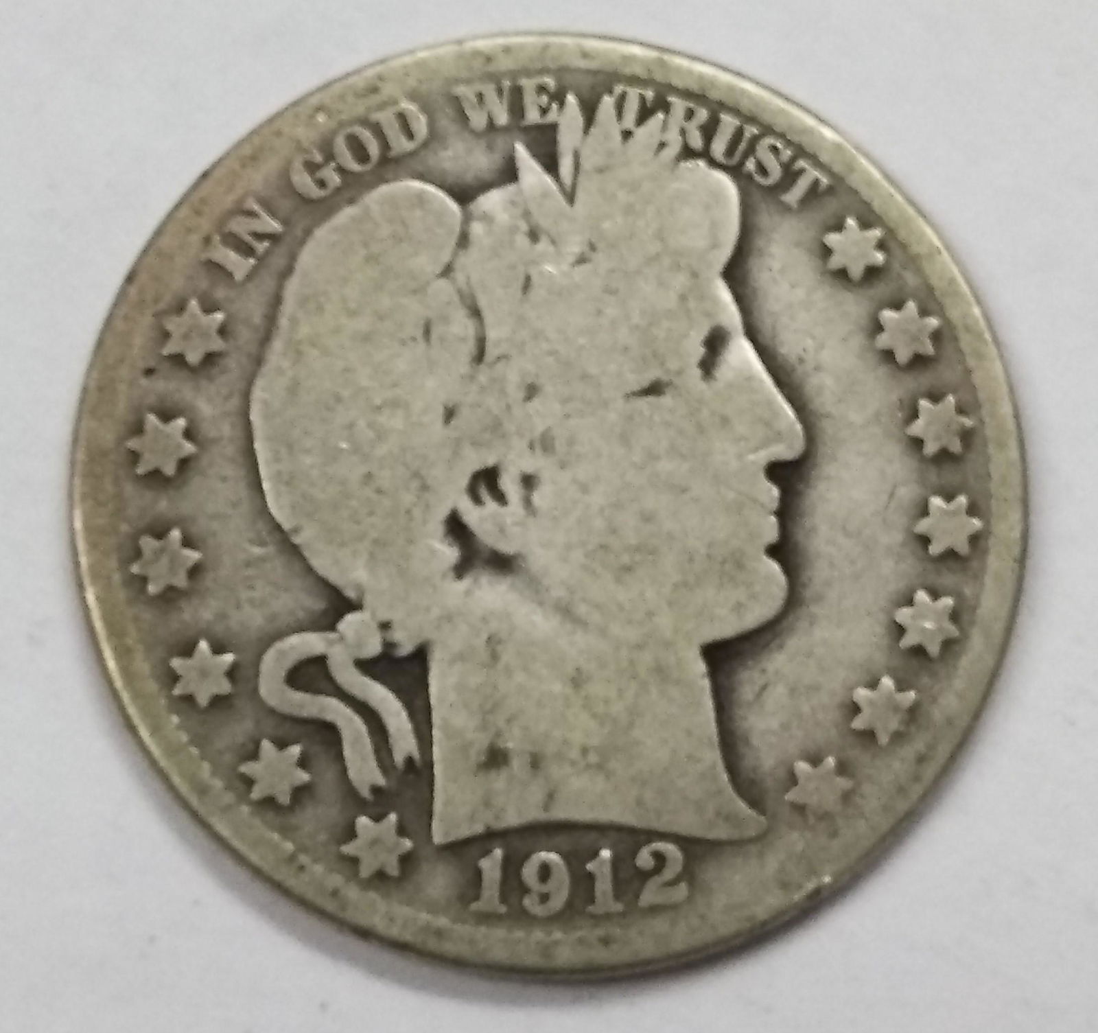 1912-D Barber Half Dollar G Condition (1 of 2)