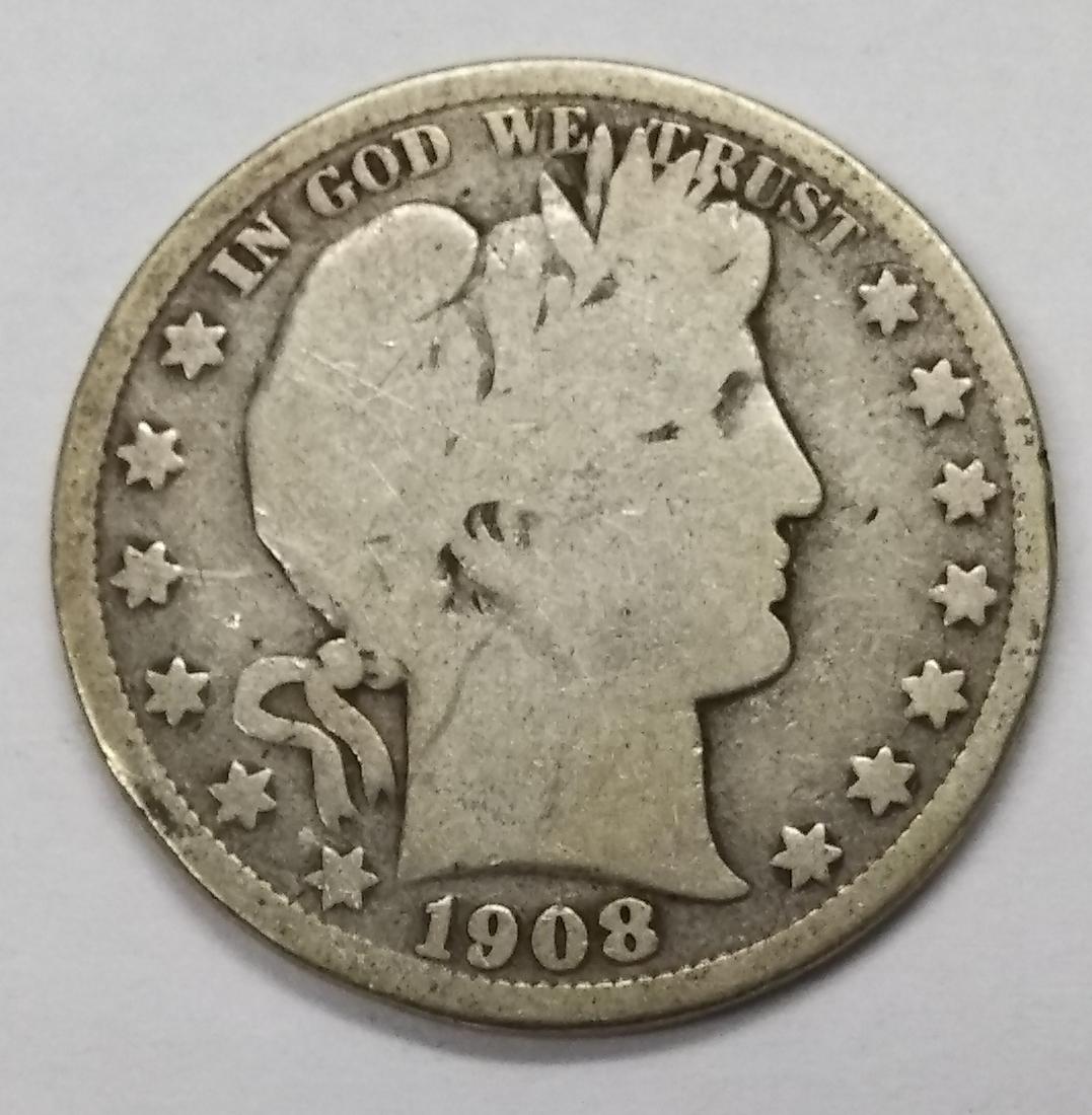 1908-S Barber Half Dollar G Condition (1 of 2)