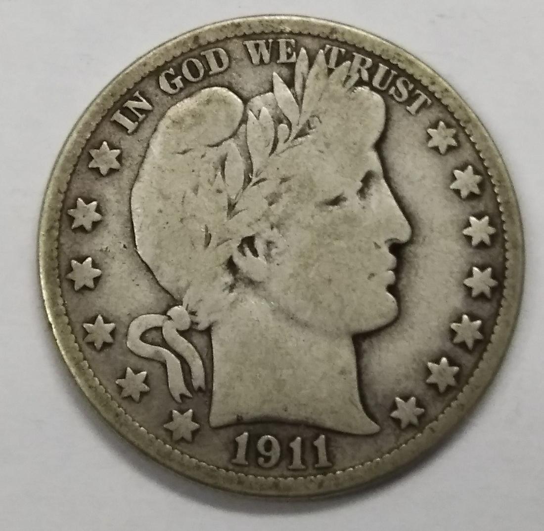 1911-D Barber Half Dollar G Condition (1 of 2)