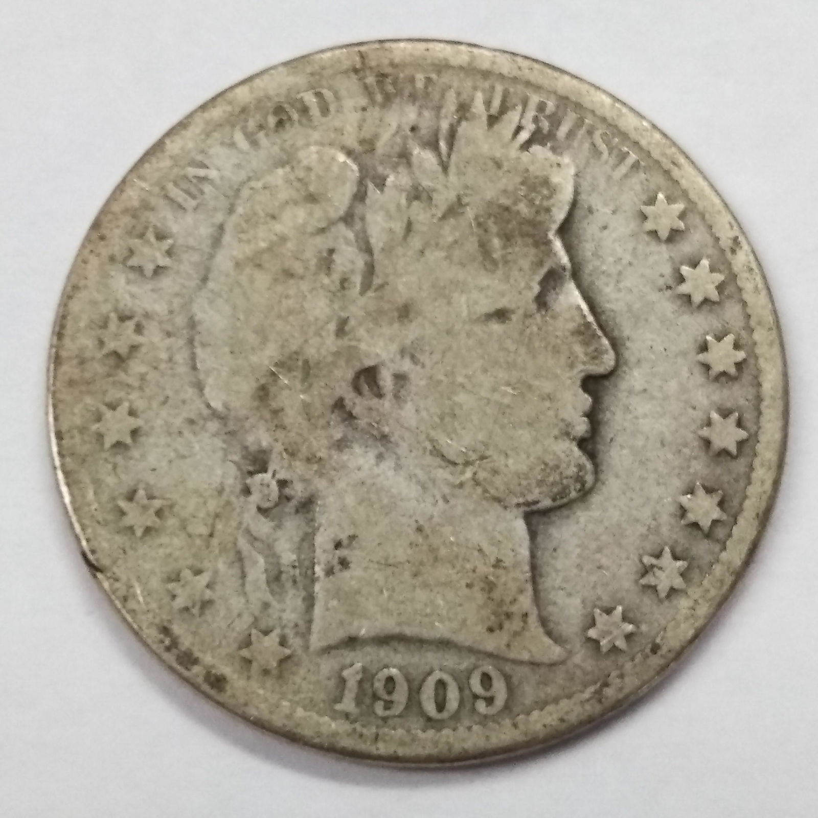 1909-O Barber Half Dollar G Condition (1 of 2)