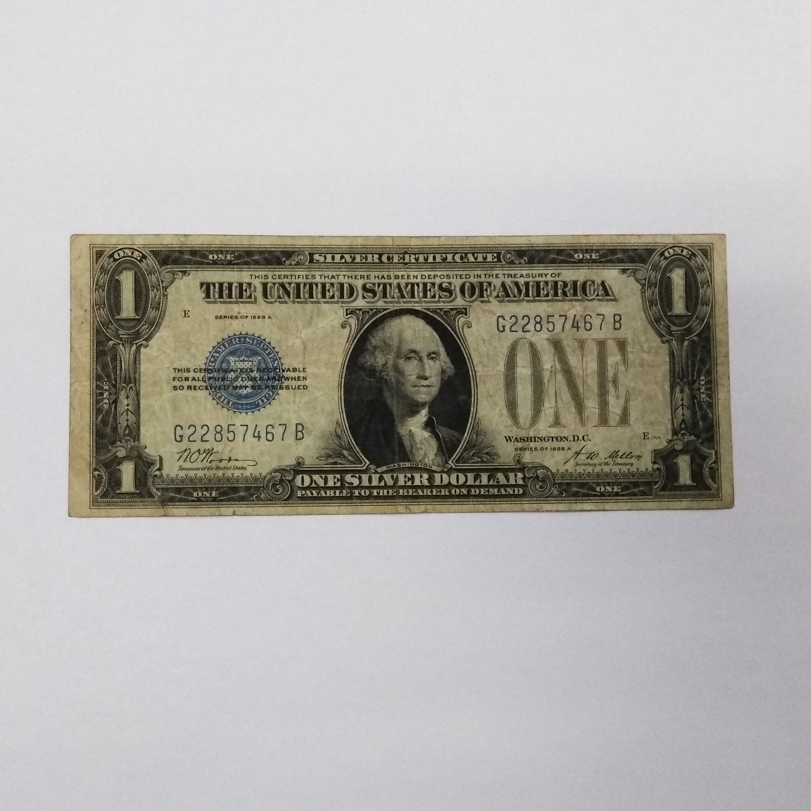 1928 $1 Silver Certificate Blue Seal (1 of 2)