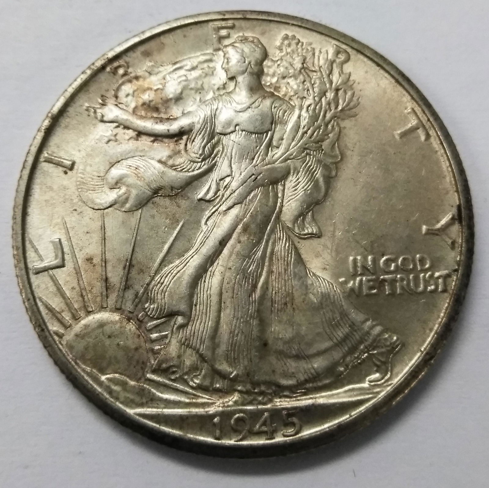 1945-D Walking Liberty Half *90% Silver* AU Condition (1 of 2)