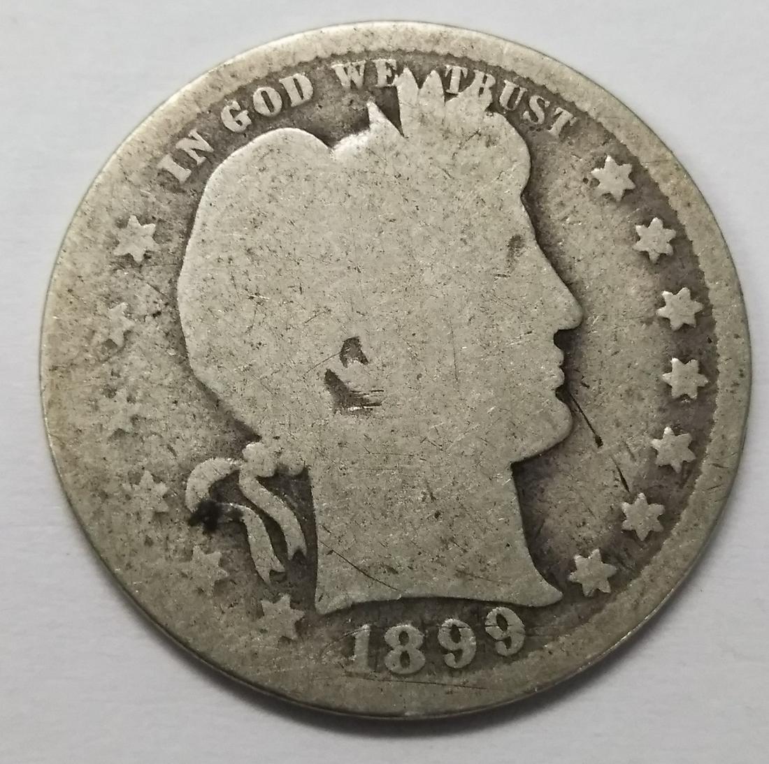 1899-O Barber Quarter Dollar *90% Silver* (1 of 2)