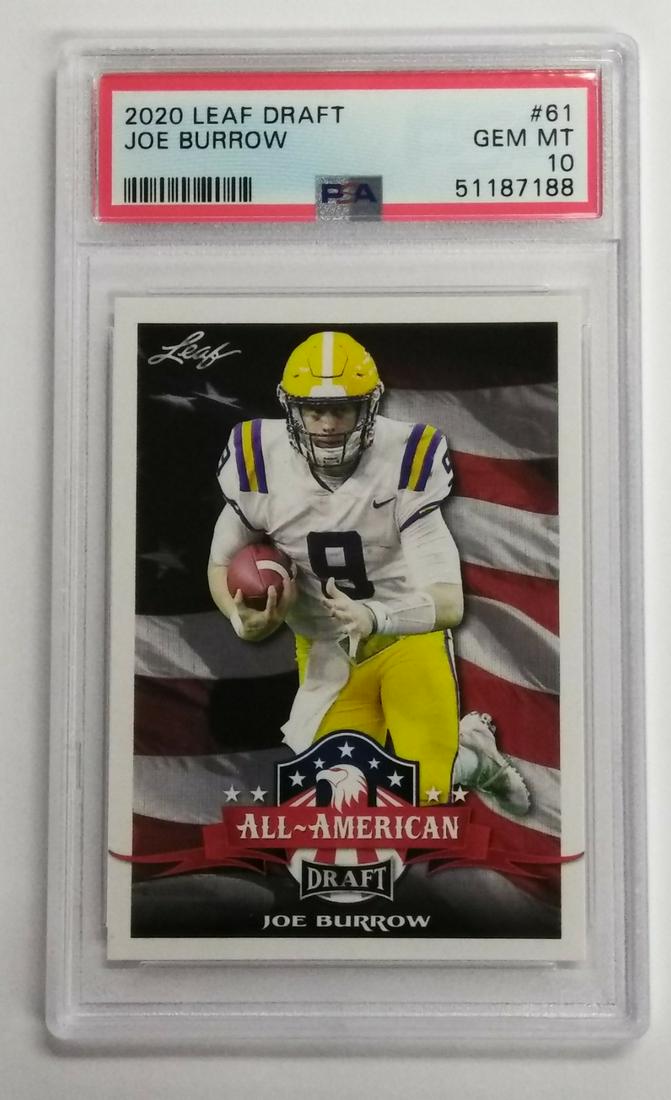 2020 Leaf Draft #61 Joe Burrow PSA10 (1 of 2)