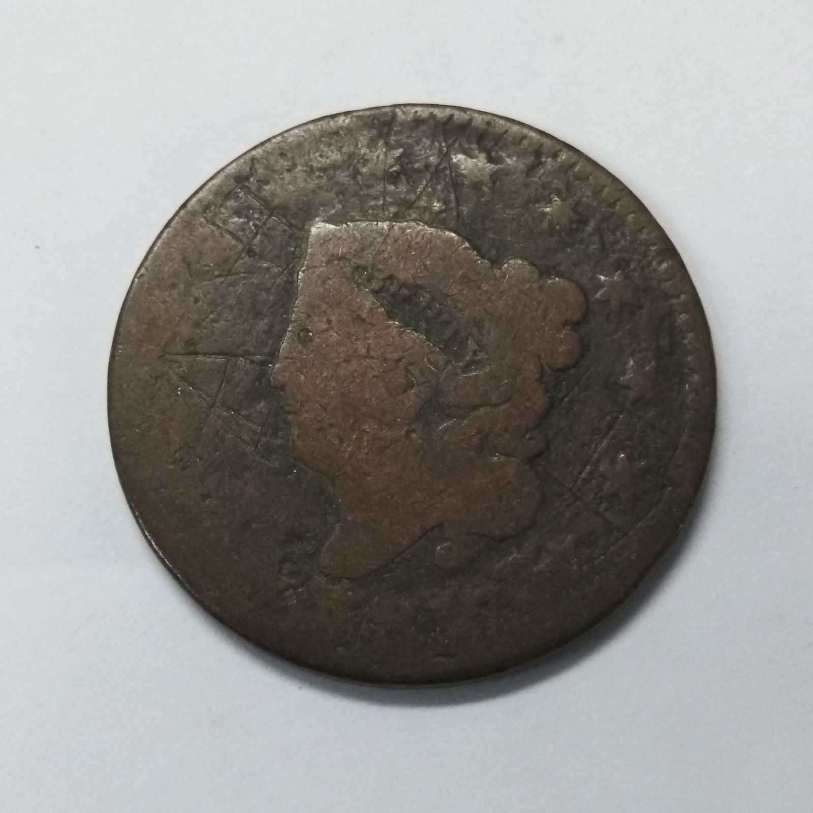 1817 Coronet Liberty Head Large Cent, AG Condition (1 of 2)