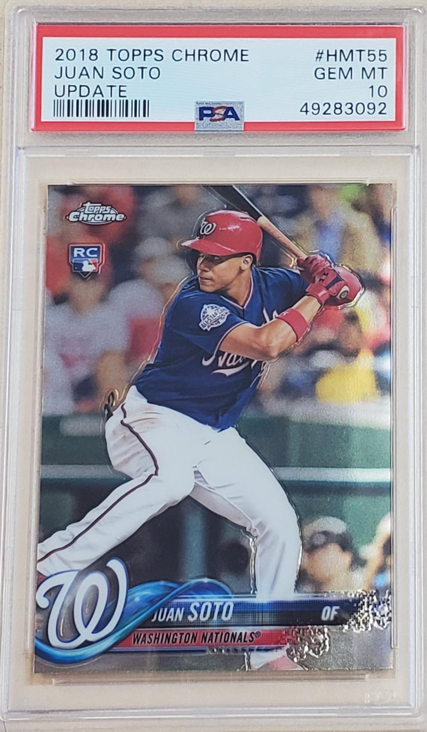 2018 Topps Chrome Juan Soto Rookie #HMT55 PSA 10!! (1 of 2)