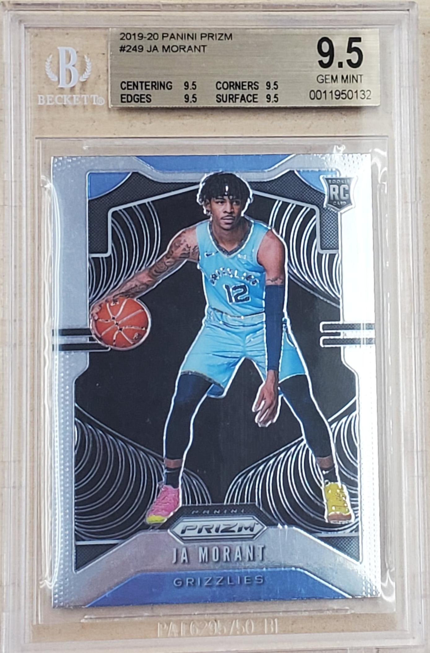 2019-20 Panini Prizm #249 JA Morant Beckett 9.5 (1 of 2)