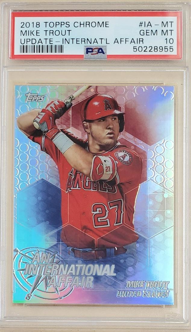 2018 Topps Chrome Update Mike Trout IA-MT PSA 10 (1 of 2)