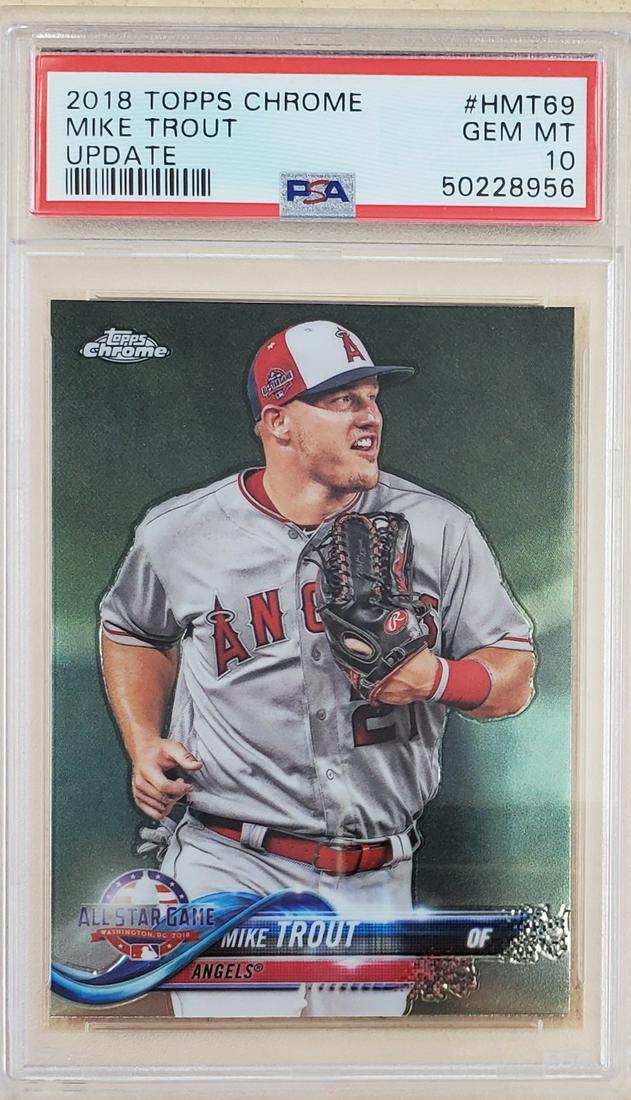 2018 Topps Chrome Update Mike Trout #HMT69 PSA 10 (1 of 2)