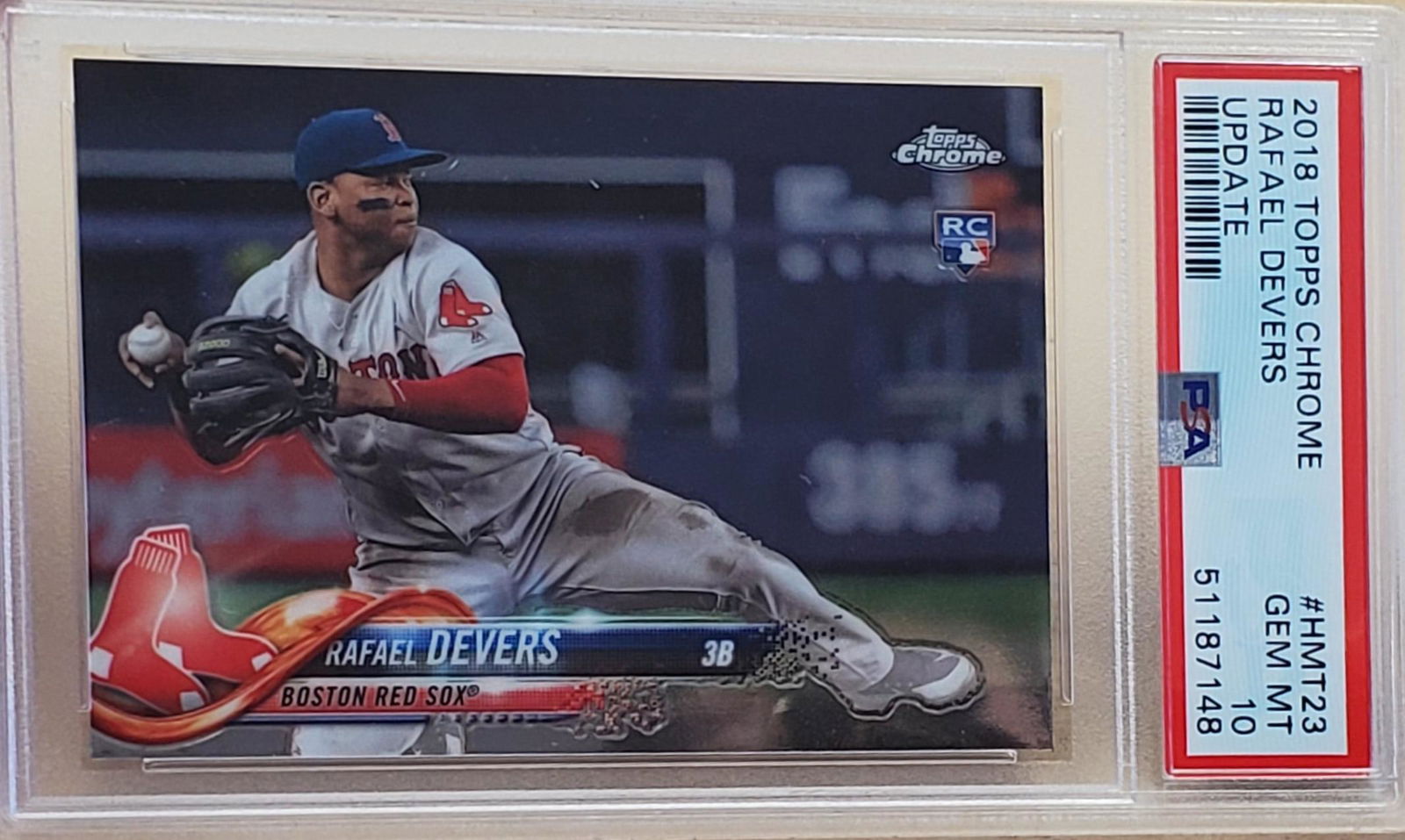 2018 Topps Chrome Update #Hmt23 Rafael Devers Psa10 (1 of 2)