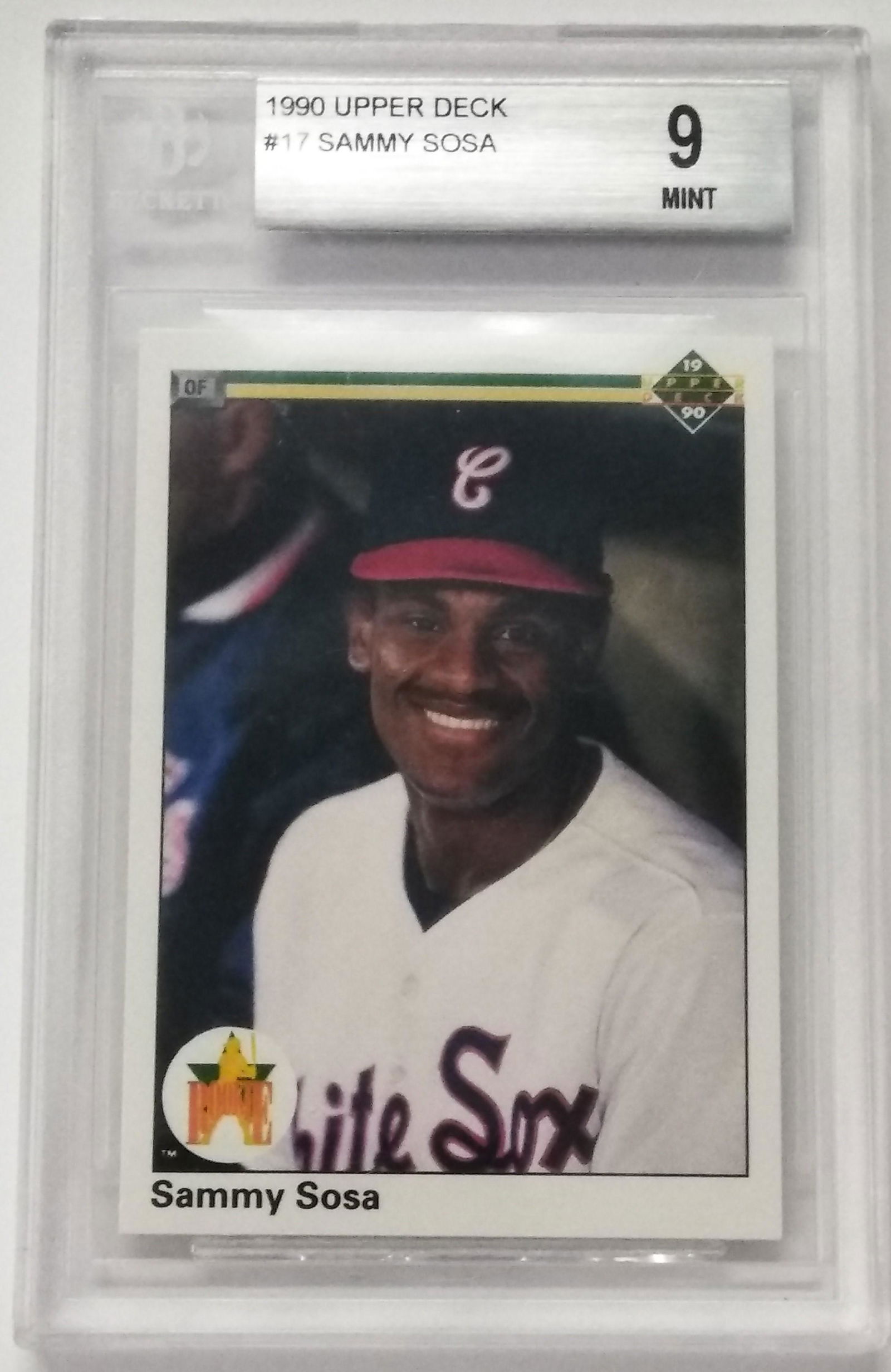 1990 Upper Deck Sammy Sosa Rookie #17 Beckett 9 Mint (1 of 2)